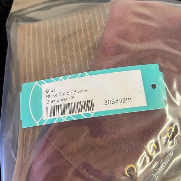 Diba Blake Suede Wedge Boots 8 Red NWOT Lace Up Combat Ankle Booties Burgundy - Picture 5 of 6